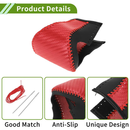 Car Gear Shift Knob Cover for Lexus ES300h 2018-2023 Red Carbon Fiber