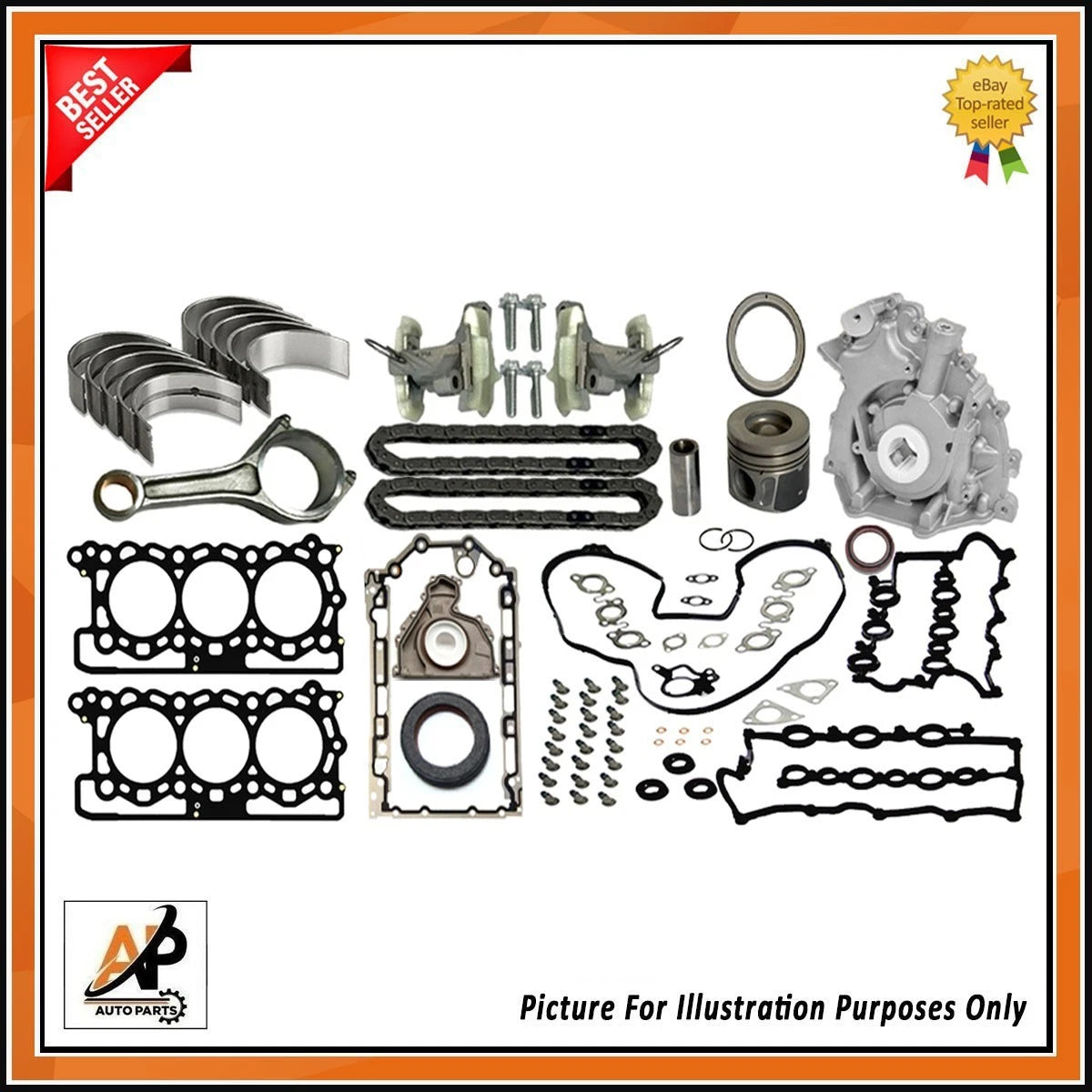 Engine Head Gasket Replacement Rebuild Kit for Jaguar 3.0L 306DT (2003–2012)