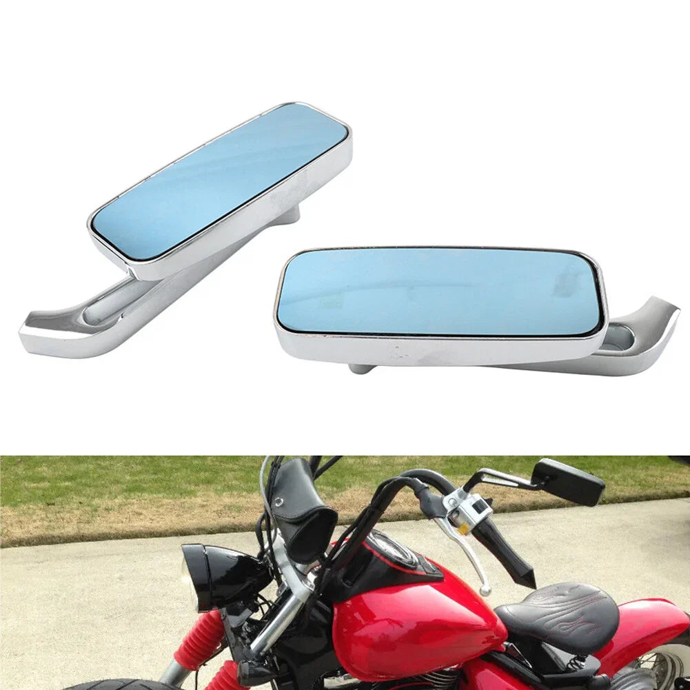 Chrome Rearview Side Mirrors for Harley, Honda, Kawasaki, Suzuki