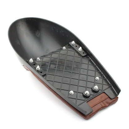 Retro Seat Pan Base Cushion for Scrambler Cafe Racer - Brown