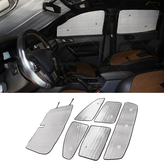 6 x Car Sunshade Window Visor for Ford Ranger (2015-2024)