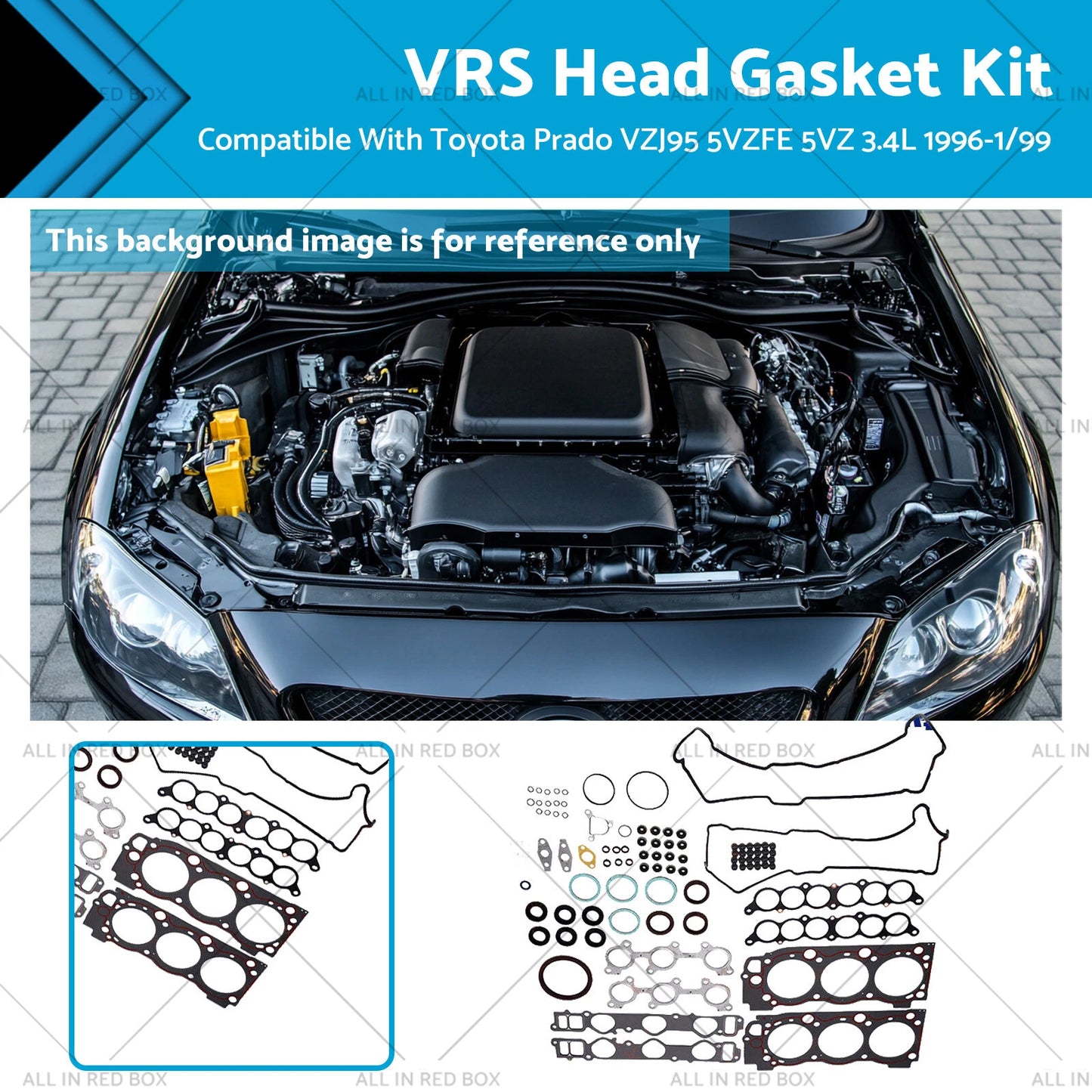 VRS Cylinder Head Gasket Set for Toyota Prado VZJ95 5VZFE (1996-1999)