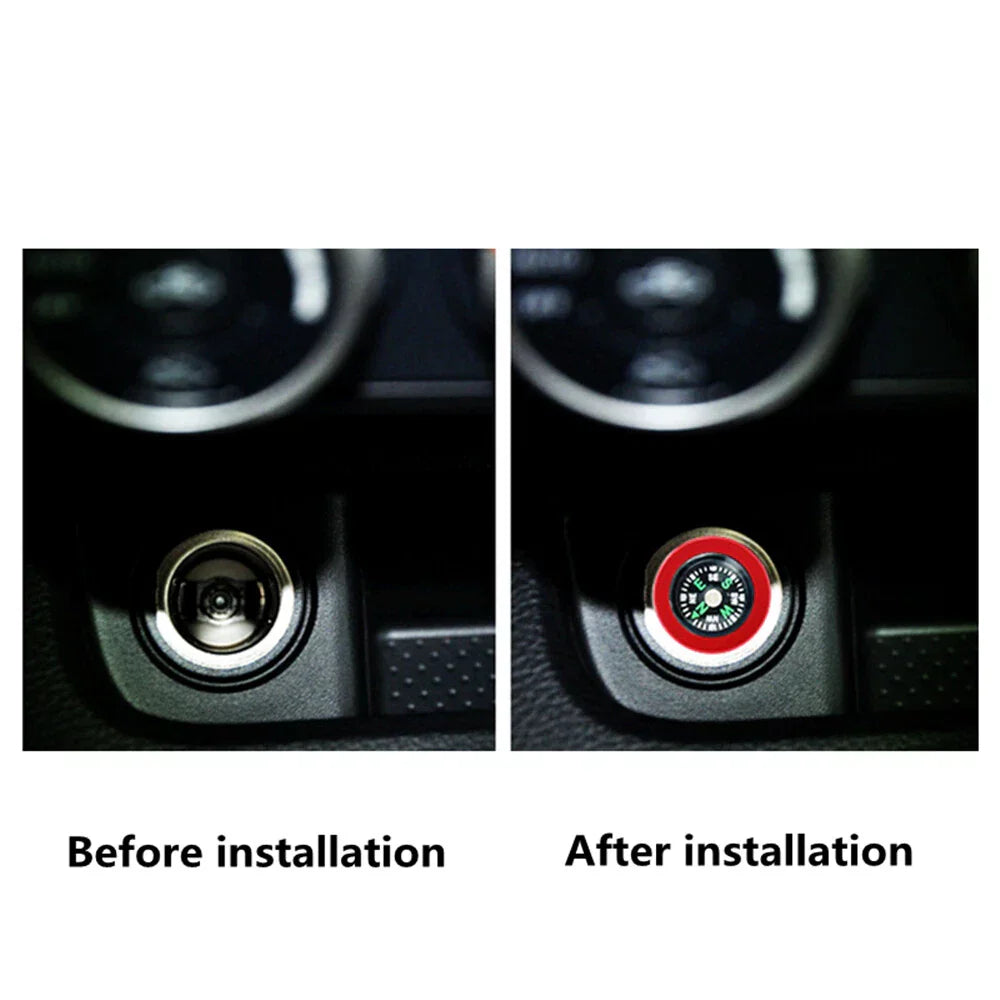 Compass Dust Cover Bung Plug for Car Motorcycle Cigarette Lighter Socket