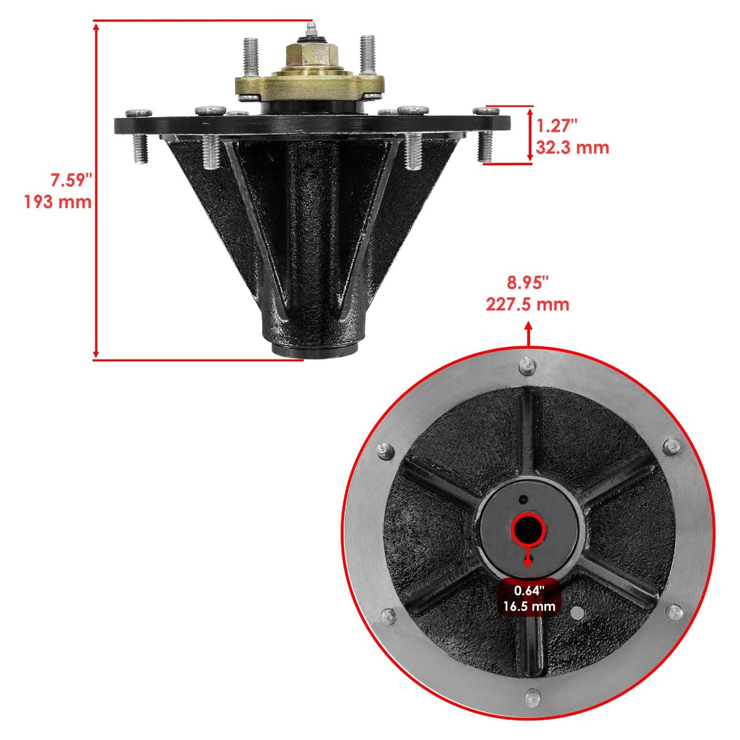 Deck Spindle 72 Inch Replacement for Toro Z580 Z Master (2010–2018)
