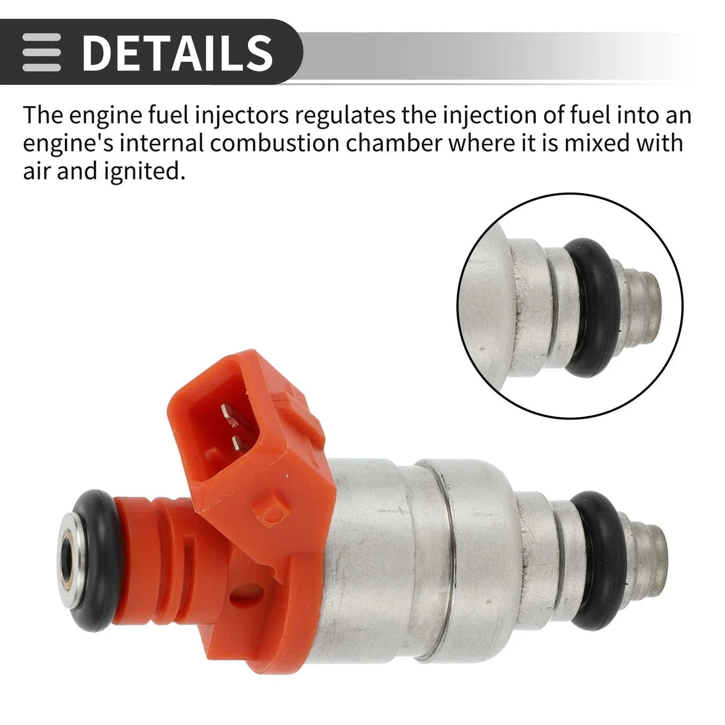 Fuel Injector 0.8 for CHEVROLET Matiz (2005-2013) - Silver Tone 1 x Pc