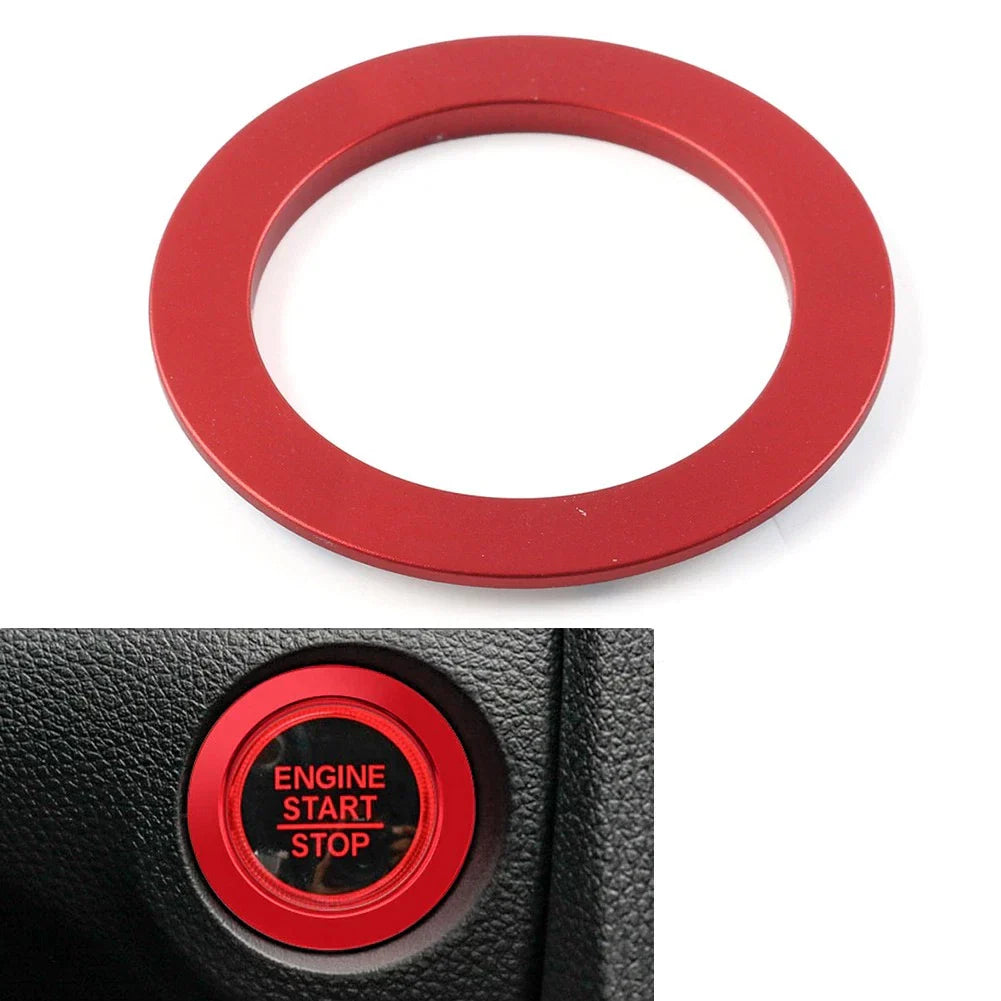 Engine Start Stop Button Ring Trim for Honda Civic 2016-2021 Red