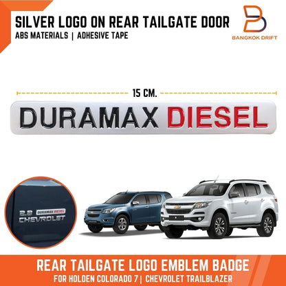 Duramax Diesel Rear Tailgate Emblem Badge for Holden Colorado 7 (2012-2016)