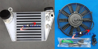 Side Mount Intercooler & Fan for VW Golf MK4 GTI Audi A3 Bora 1.8T 1.9TDI