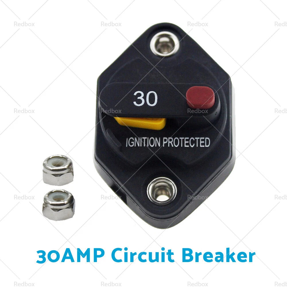 Waterproof Circuit Breaker 12V 32V DC Manual Reset 15A-50A for Various Models