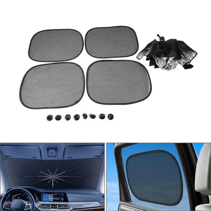 4pcs Windshield Sun Shade Umbrella Front Visor for Car