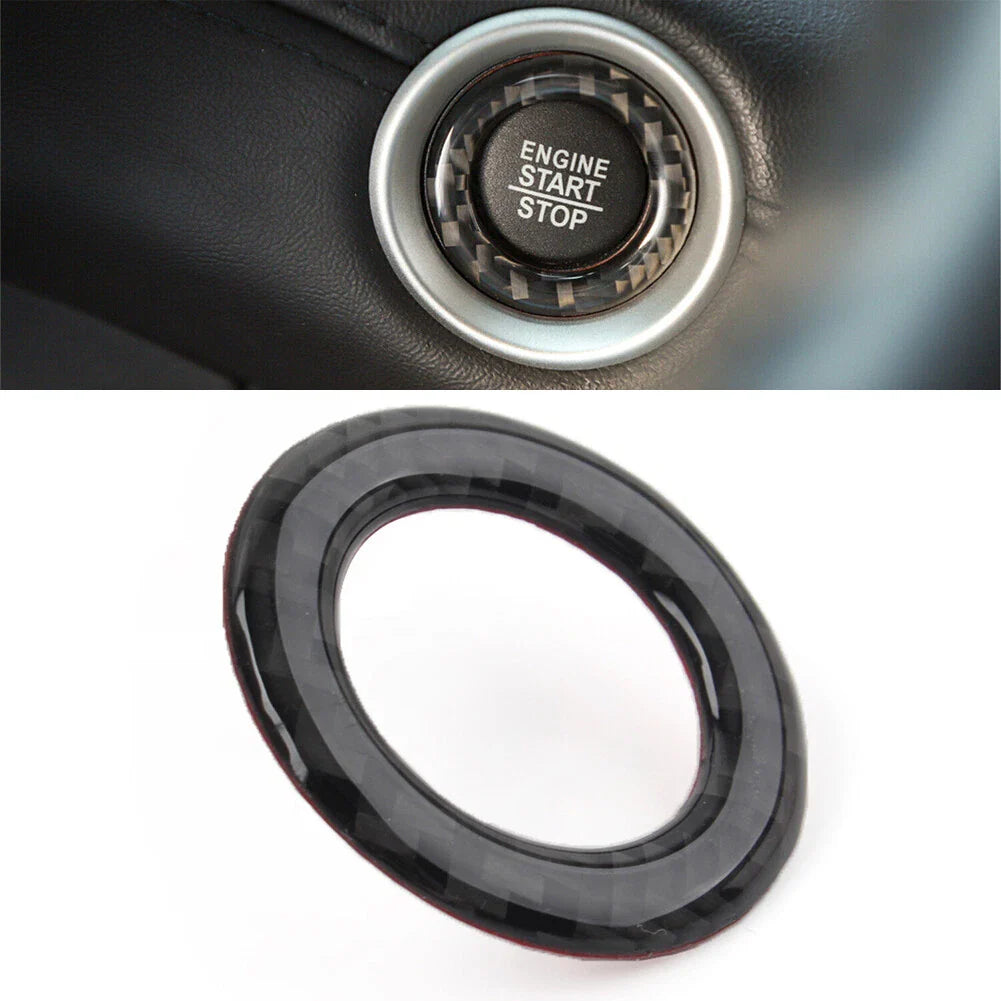 Black Engine Start Stop Button Ring Trim for Jeep Grand Cherokee (2011-2021)