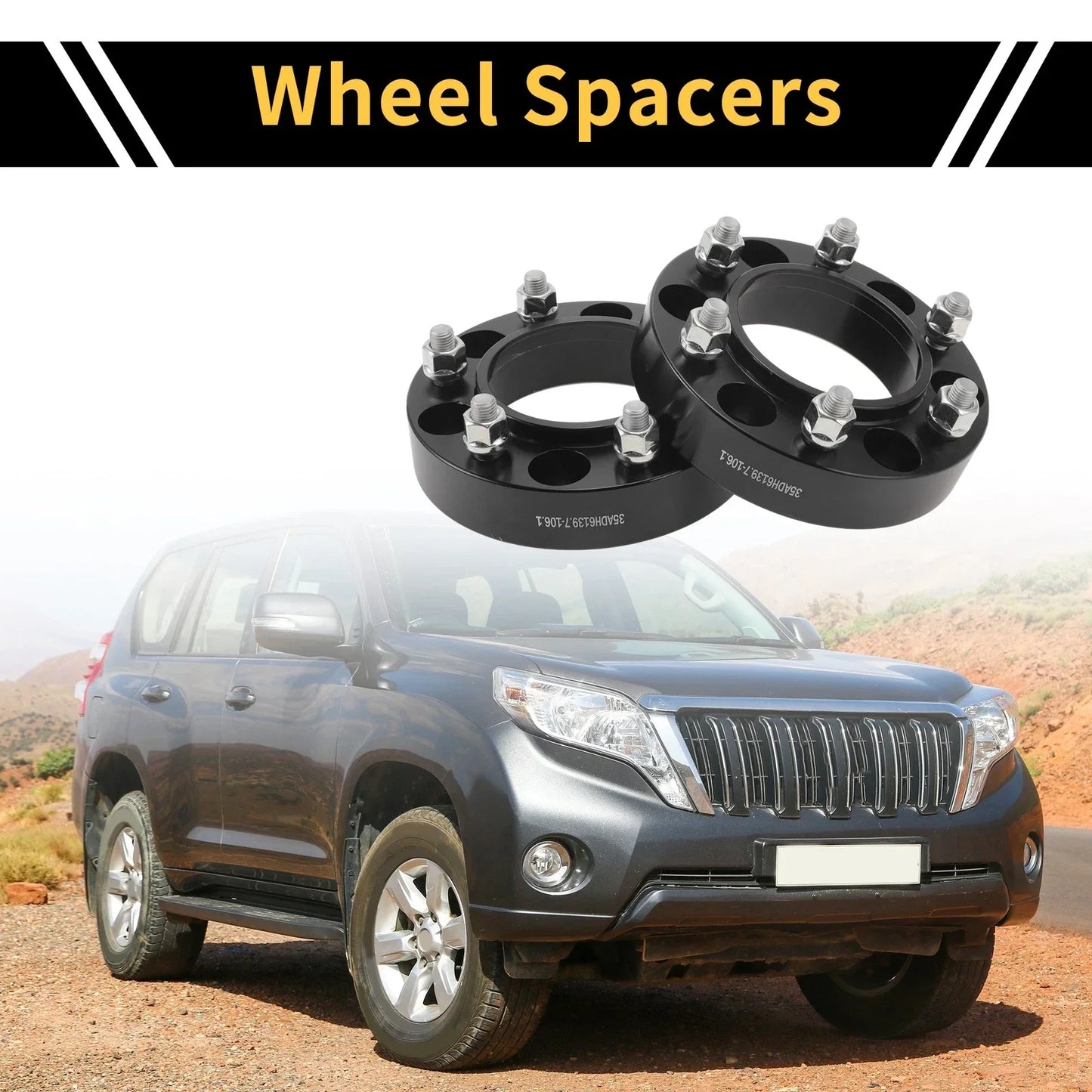 2 x 6x139.7mm Wheel Spacers 108mm for Lexus GX (2002-2023)