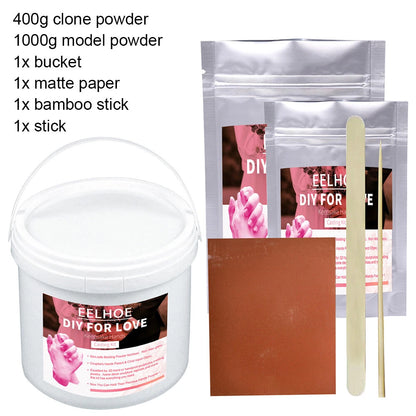 DIY Casting Kit 400g Clone Powder & 1000g Model Powder for Keepsake Hands