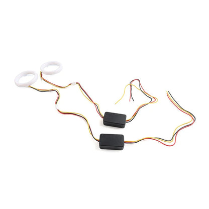 90MM White Amber Switchback LED Halo Rings for Car Headlight Retrofit