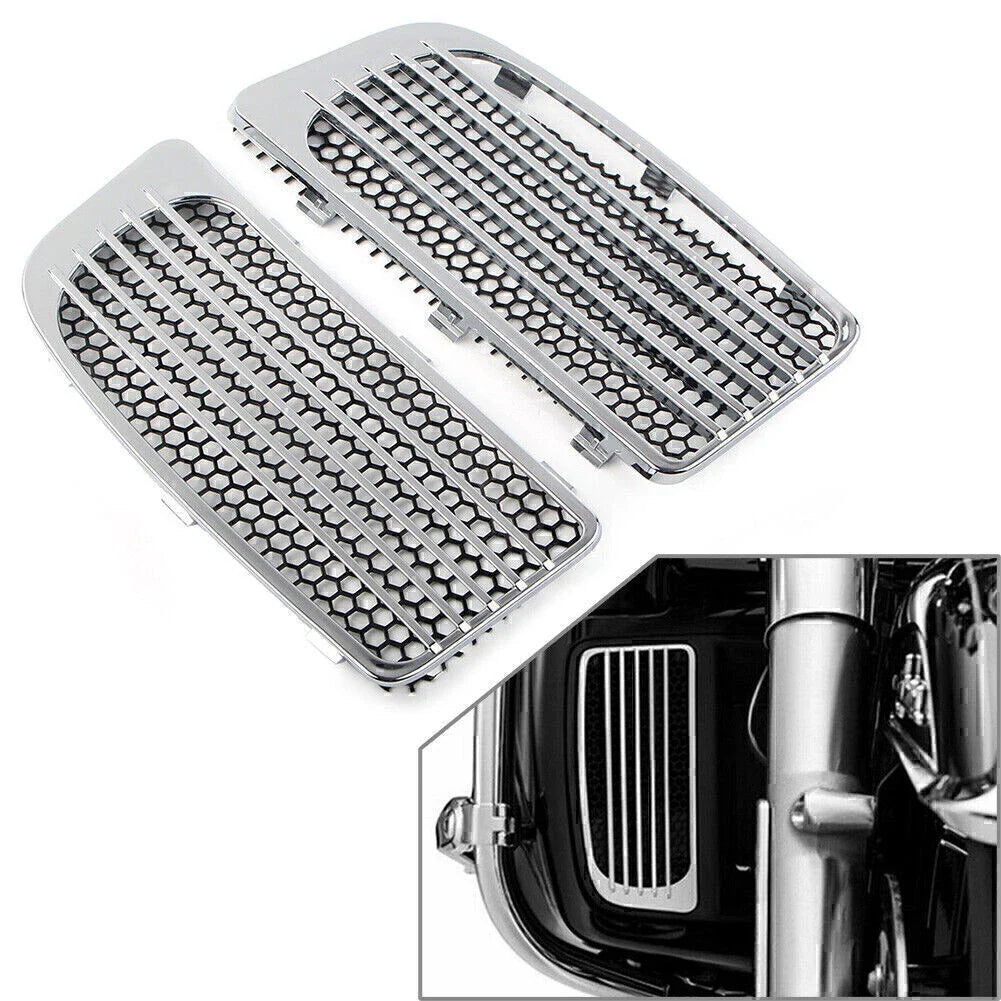 Chrome Lower Fairing Radiator Grills for Harley Touring (2014-2020)