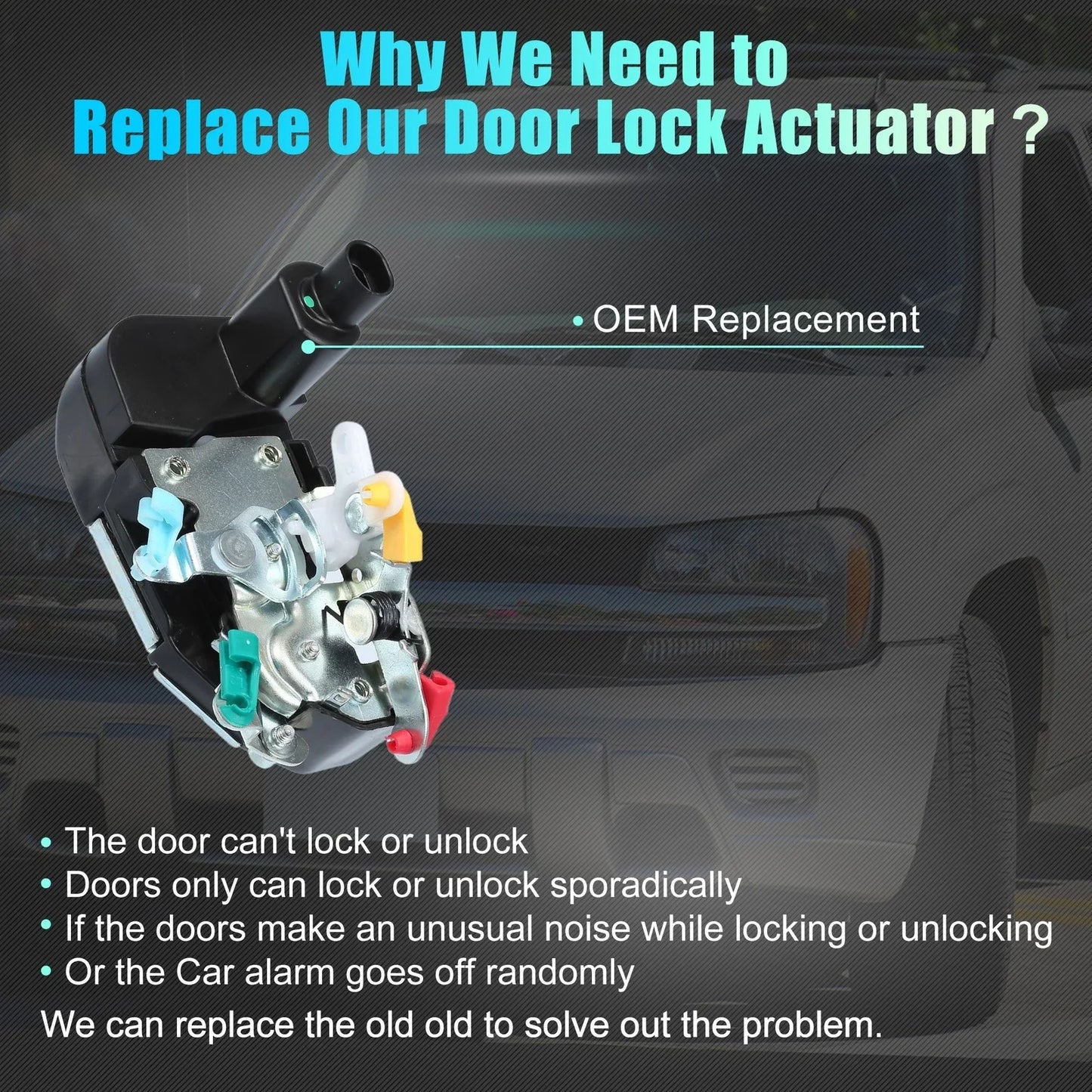 Front Left Side Door Lock Actuator for Dodge Caravan (1997-2000)