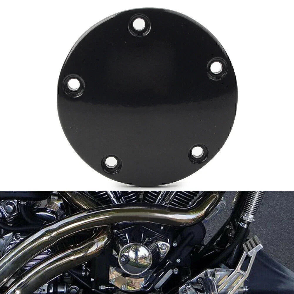 Black Timer Points Cover for Harley Twin Cam Softail Dyna (2000-2017)