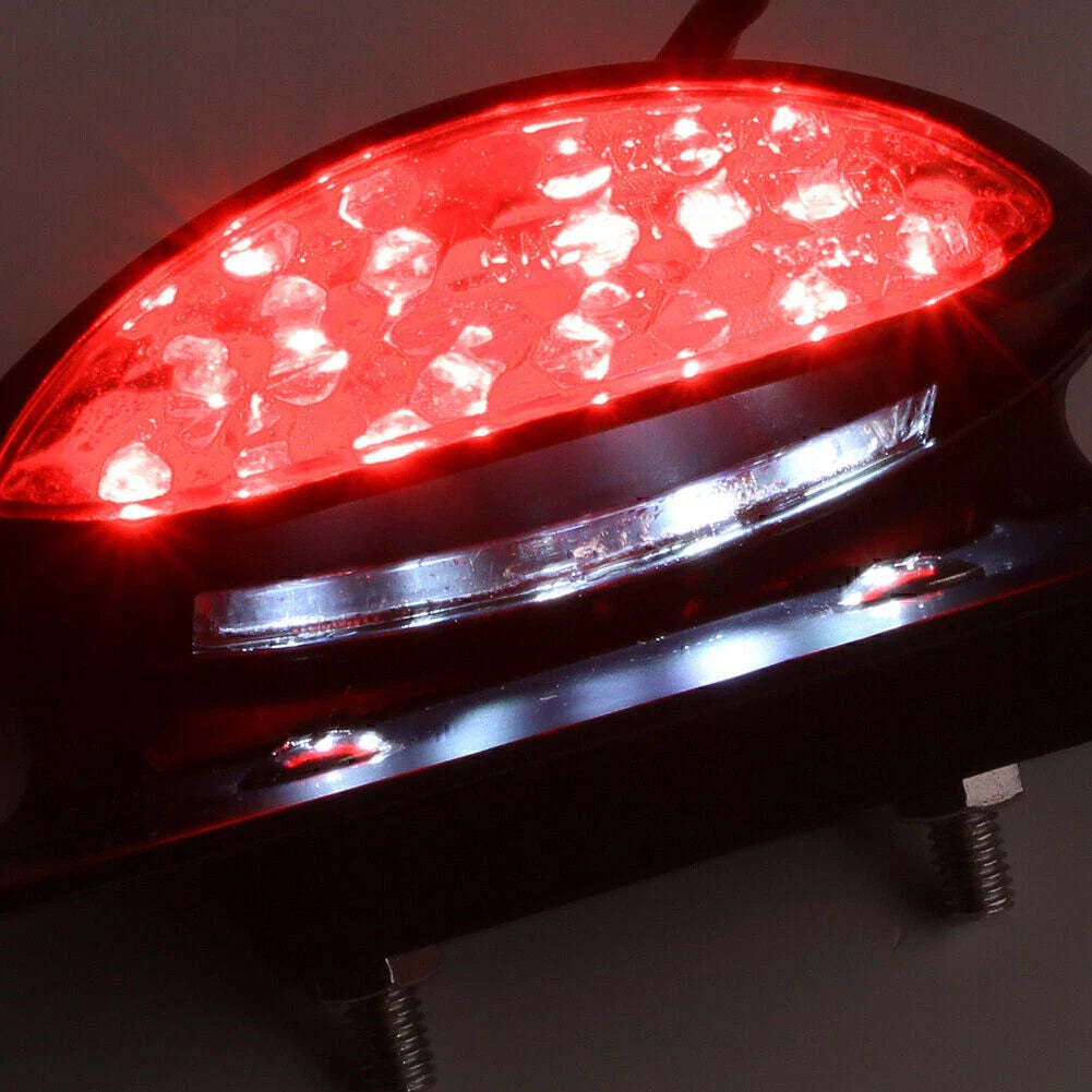 LED Brake Tail Light License Plate Mount for Cafe Racer