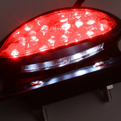 LED Brake Tail Light License Plate Mount for Cafe Racer