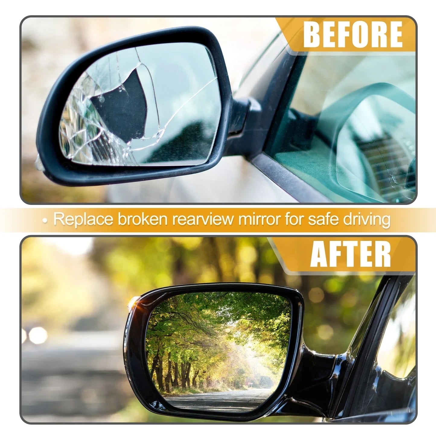 Heated Left Side Rearview Mirror Glass for Mercedes-Benz (2002-2005)