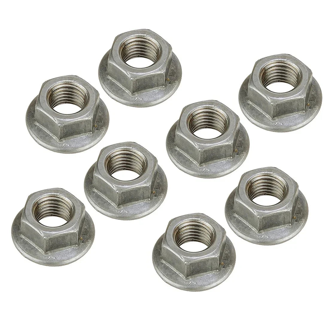8 x M10 x 1.25 Stainless Steel Hex Flange Nuts