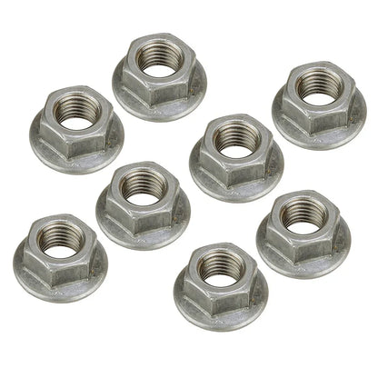 8 x M10 x 1.25 Stainless Steel Hex Flange Nuts