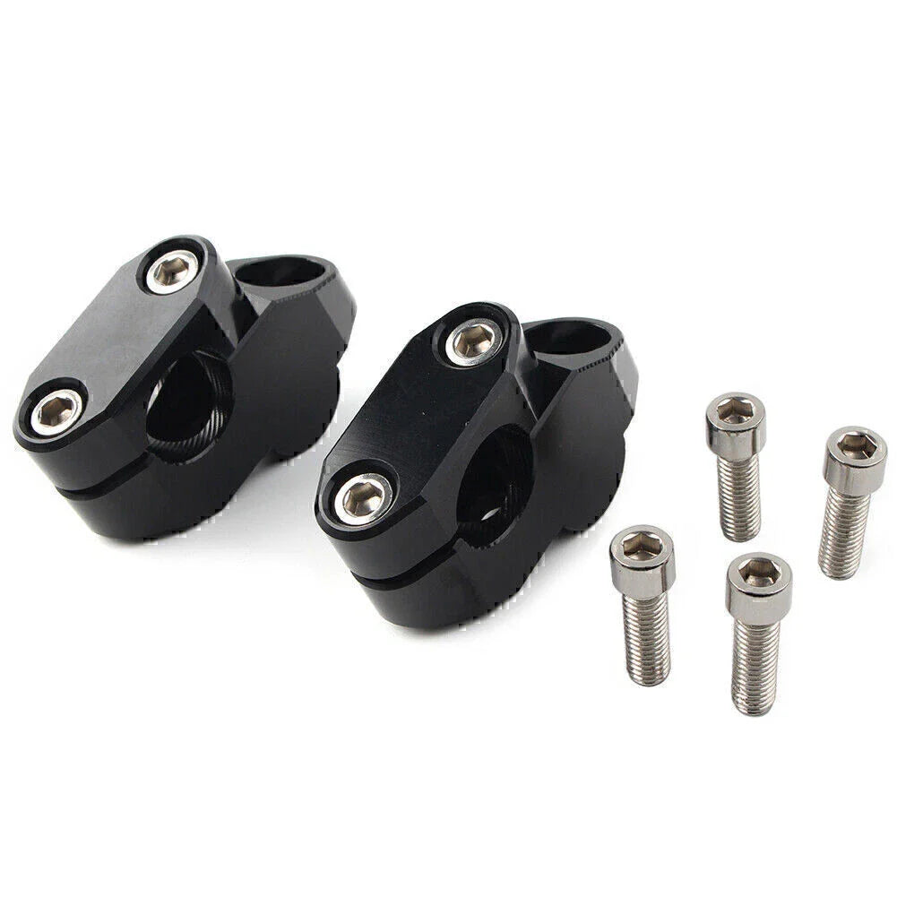 Black Aluminum Handlebar Extensions for Motorcycle - Riser