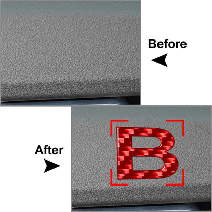 Red Alphabet Letter B Decal Sticker for Car Badge Emblem