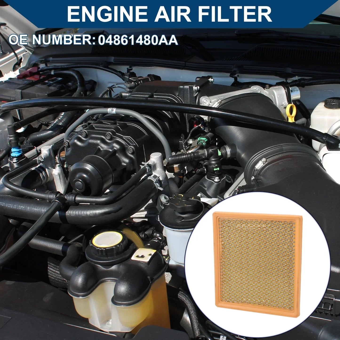 Engine Air Filter for Dodge Caravan 2.4L 3.3L (2001-2007) - 1 Piece
