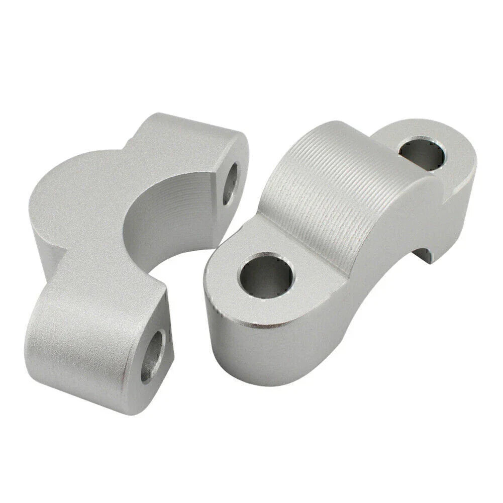 Silver Handlebar Risers Lift Clamp Adapters for BMW S1000XR (2020-2023)