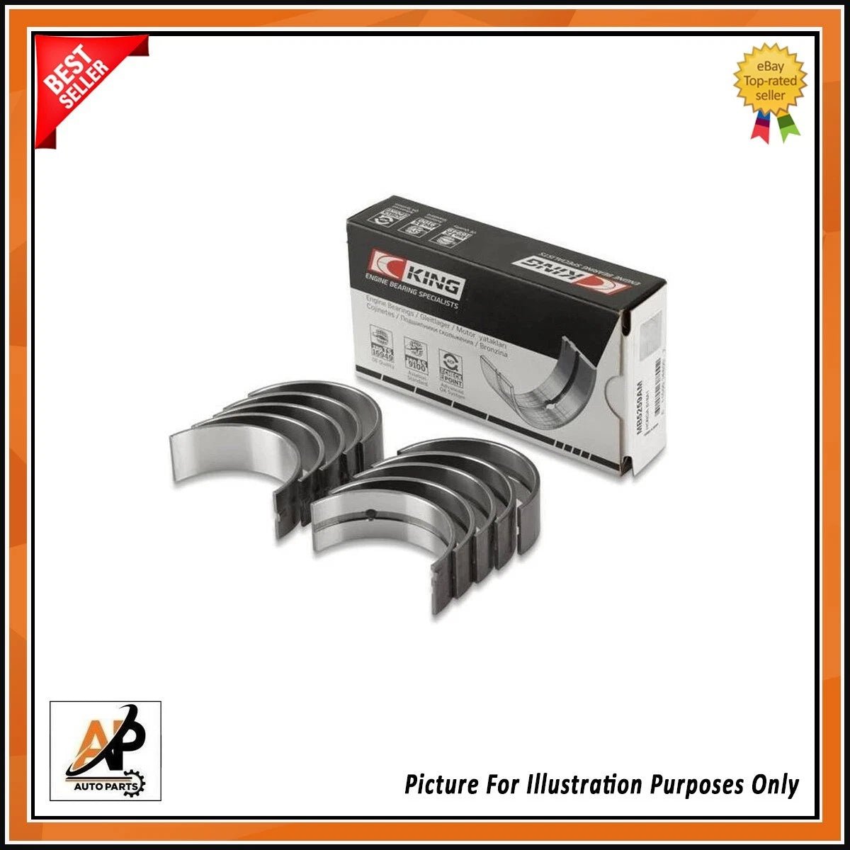 Engine Main Crankshaft Bearings Set 0.25 Replacement for Renault F8M () (2005–2018)