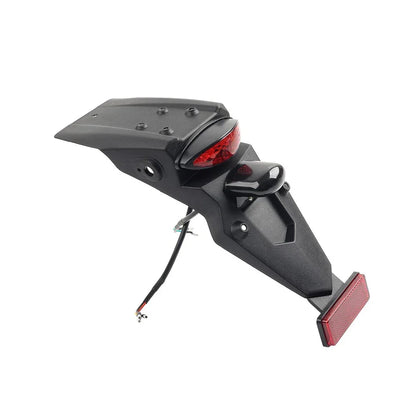 Rear License Plate Bracket for Motorcycle Universal Black Reflector Taillight