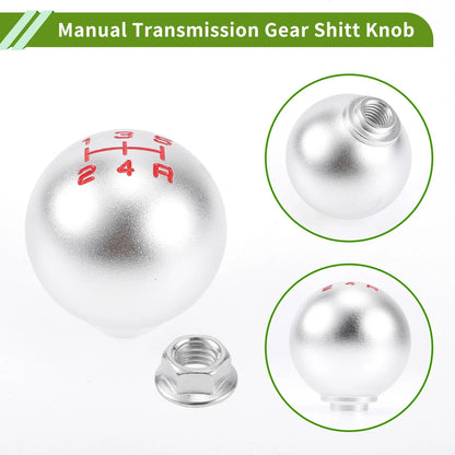5 Speed Gear Shift Knob for Honda Accord (1990-1997) - Aluminum Alloy Silver Tone