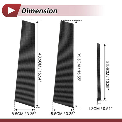 6 Pcs Door Pillar Window Trim for Lexus ES (2019-2022) Carbon Fiber Black