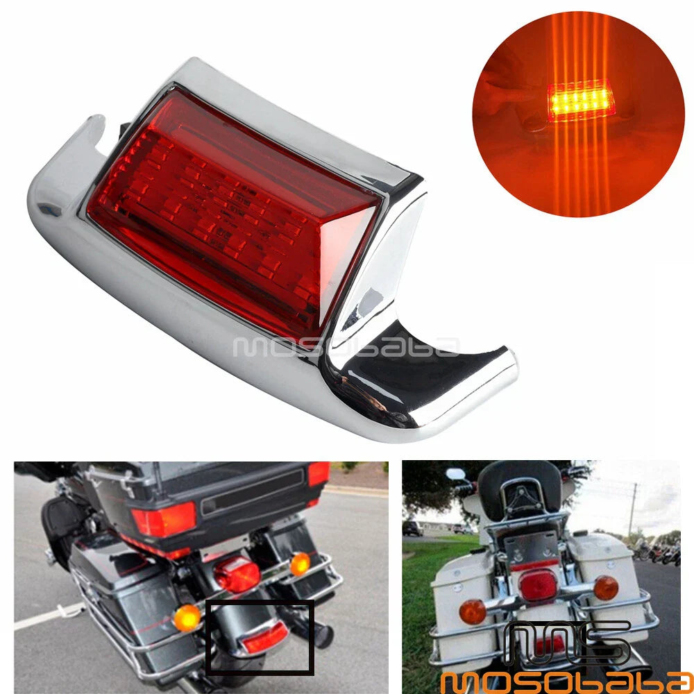 Red Lens Rear Fender LED Tip Light for Harley Davidson Touring Softail