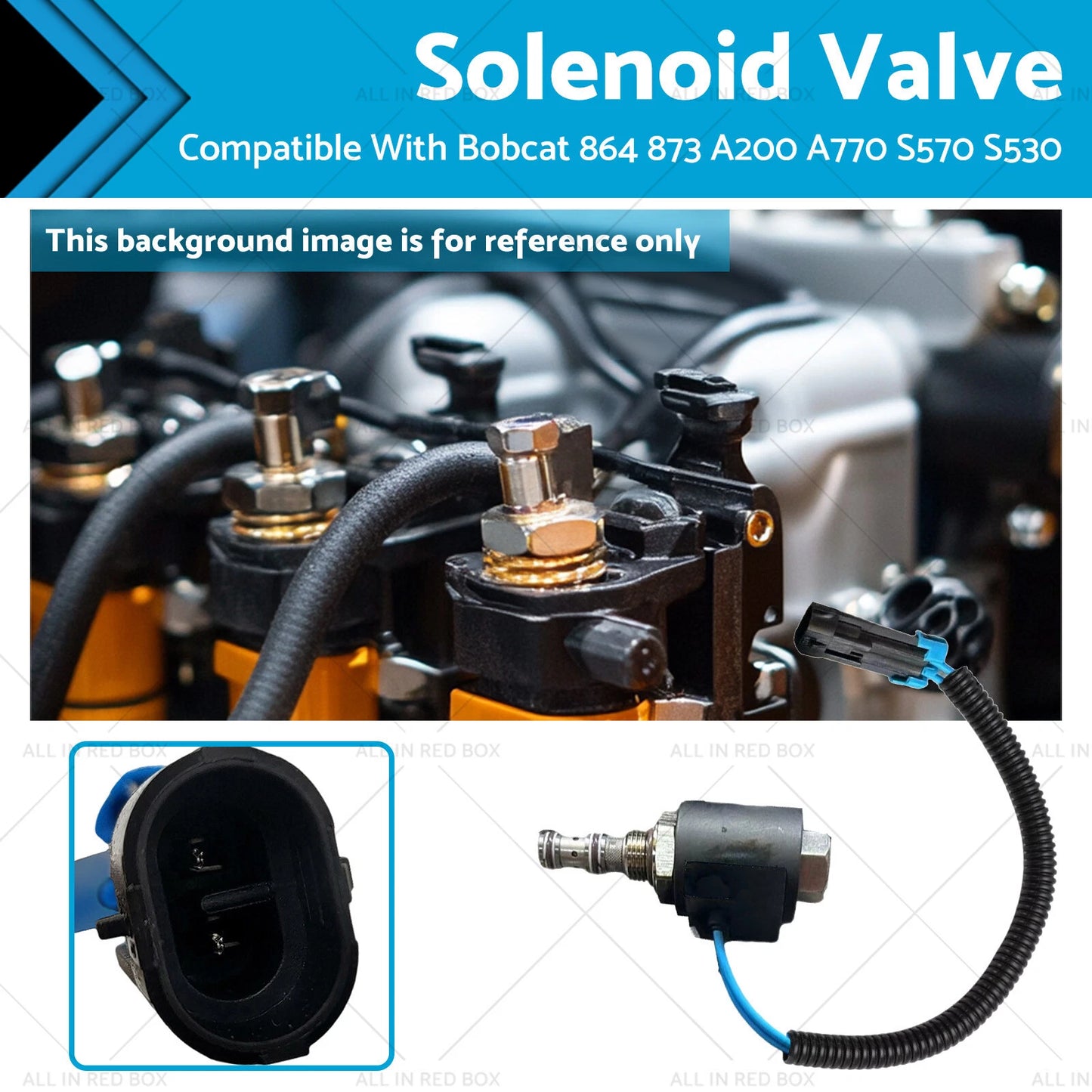 12V Solenoid Valve for Bobcat 864 873 883 A200 A770 S570 S510