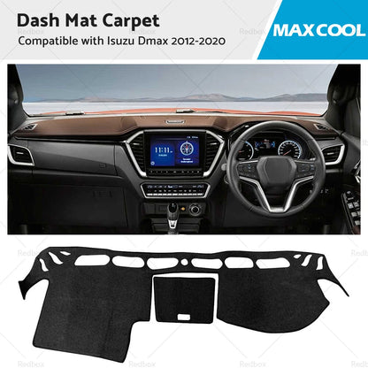 Black Dash Mat Sun Cover for Isuzu Dmax (2012-2020)