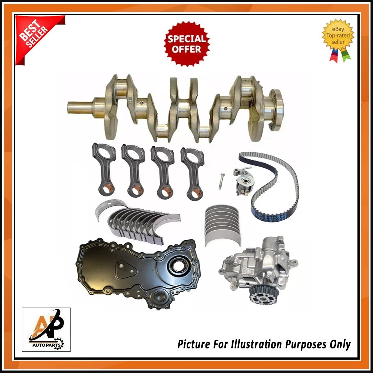 Crankshaft Timing Belt Kit Replacement for Ford Transit EcoBlue (2016–2023)
