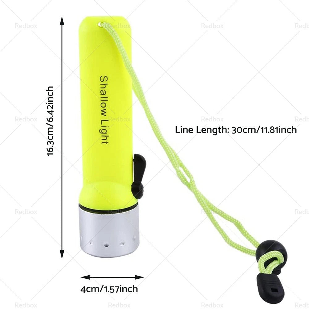 180Lm LED Waterproof Scuba Diving Flashlight Torch Light